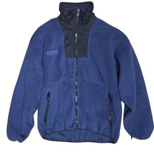 COLUMBIA BLUE/BLACK FLEECE ZIP UP JACKET - M